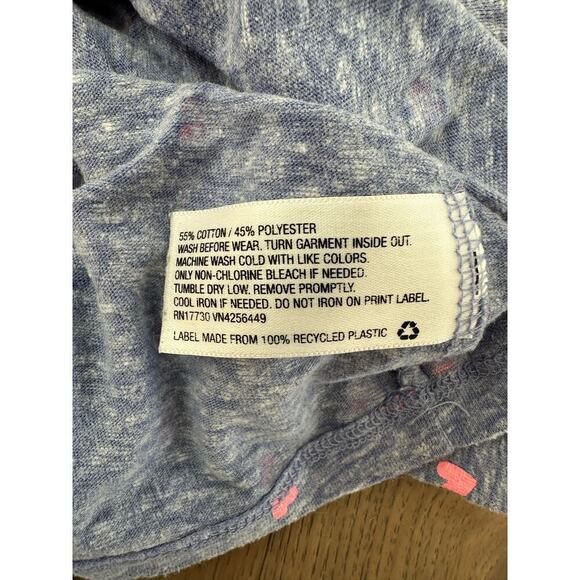 Circo Girls Pink and Purple Heart Heathered Long Sleeve Crew Neck Shirt Size 12M - Picture 7 of 7